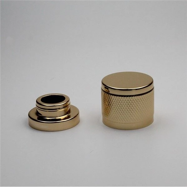Tutup Parfum Aluminium Emas FEA 15mm Dengan Kerah