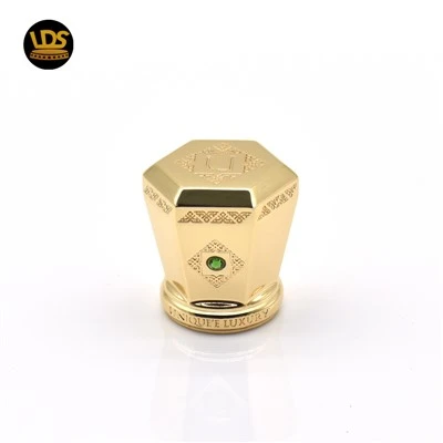 Tutup parfum mewah emas